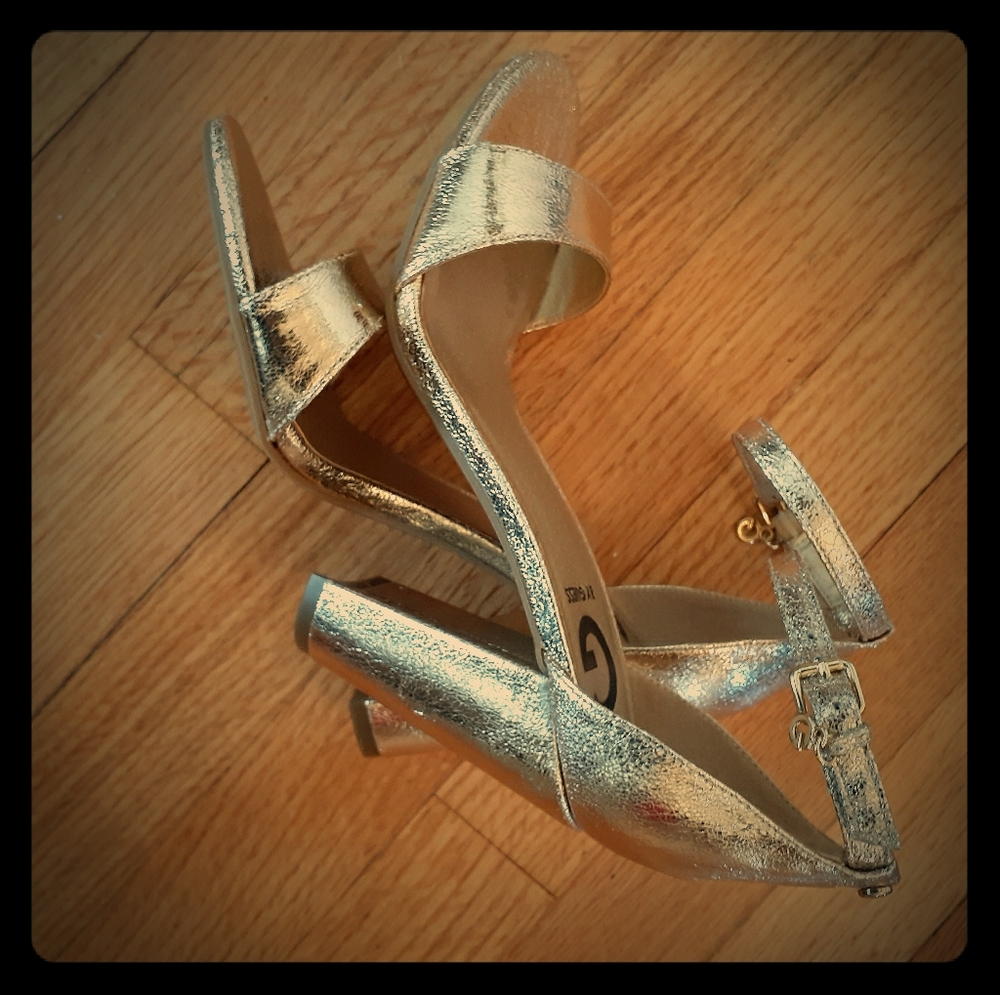 Guess Metallic Gold Heels